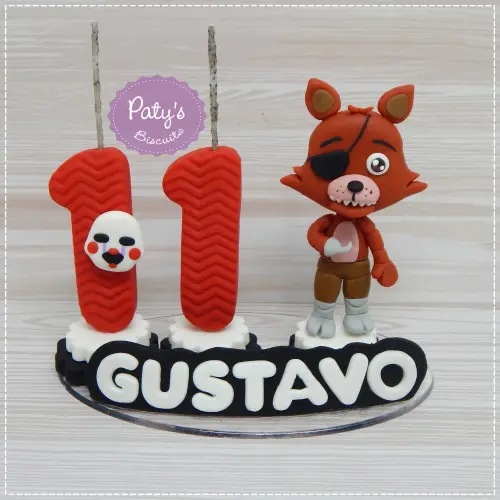 Topinho com Vela Foxy - FNAF / Five Nights at Freddy's