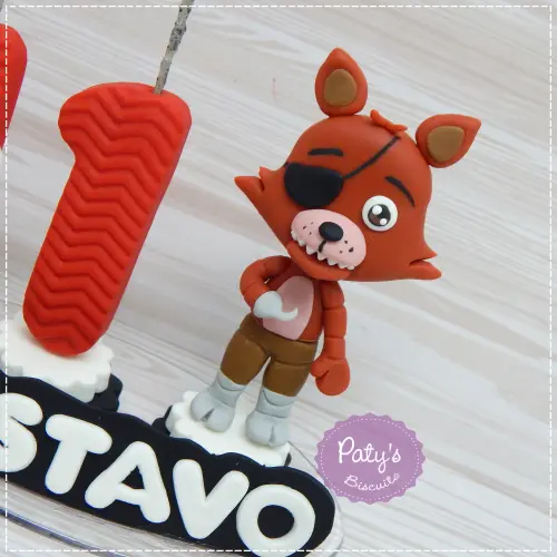 Topinho com Vela Foxy - FNAF / Five Nights at Freddy's