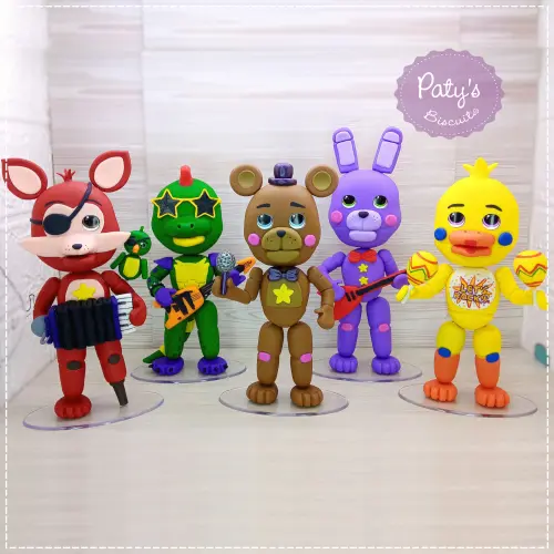 Miniatura decorativa FNAF Rockstar 12cm (unitário)