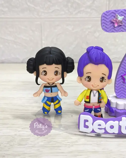 Topinho com Vela Guerreiras do Kpop - vela lilás