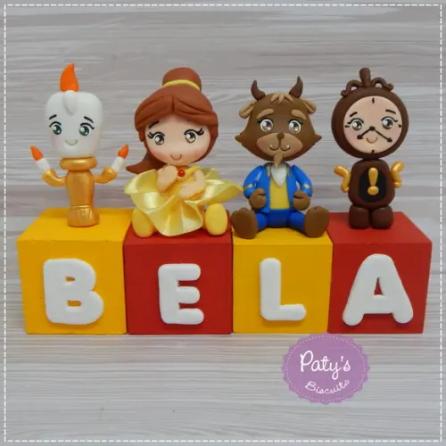 Cubos Decorados a Bela e a Fera (valor Unitário)