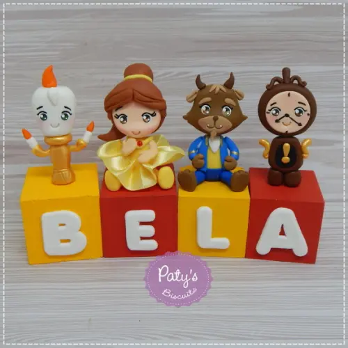 Cubos Decorados a Bela e a Fera (valor Unitário)