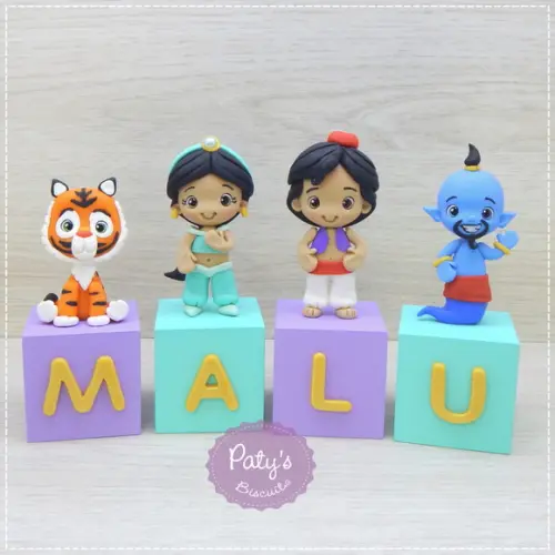 Cubos Decorados Aladdin / Jasmine (valor Unitário)