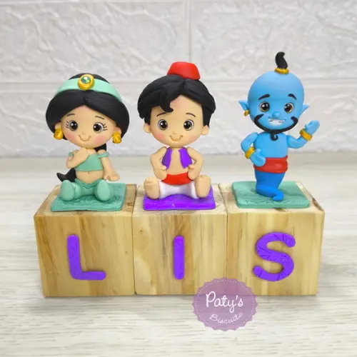Cubos Decorados Aladdin / Jasmine (valor Unitário)