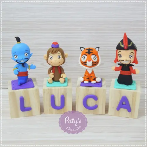 Cubos Decorados Aladdin / Jasmine (valor Unitário)