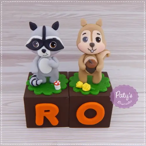 Cubos Decorados Bichinhos da Floresta/woodland (unitário)