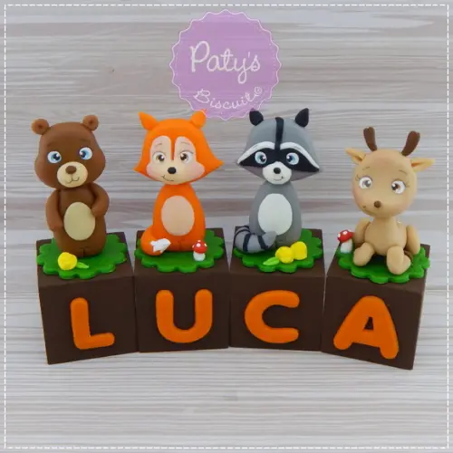 Cubos Decorados Bichinhos da Floresta/woodland (unitário)