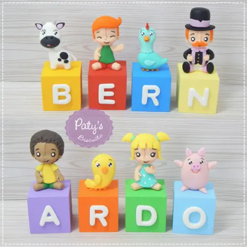 Cubos Decorados Bita Fazendinha (valor Unitário)