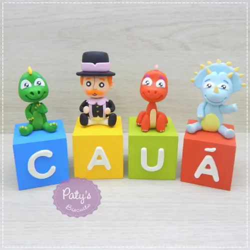 Cubos Decorados Bita e os Dinossauros (valor Unitário)