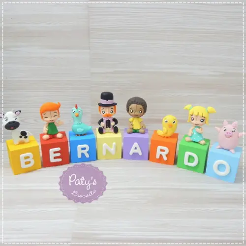 Cubos Decorados Bita Fazendinha (valor Unitário)