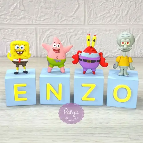 Cubos Decorados Bob Esponja (valor Unitário)