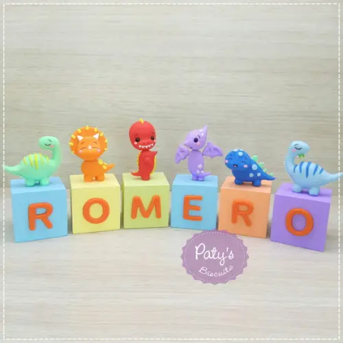 Cubos Decorados Dino Baby (valor Unitário)
