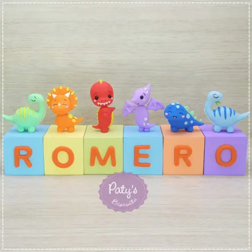 Cubos Decorados Dino Baby (valor Unitário)
