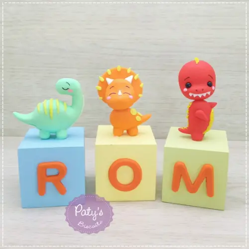 Cubos Decorados Dino Baby (valor Unitário)