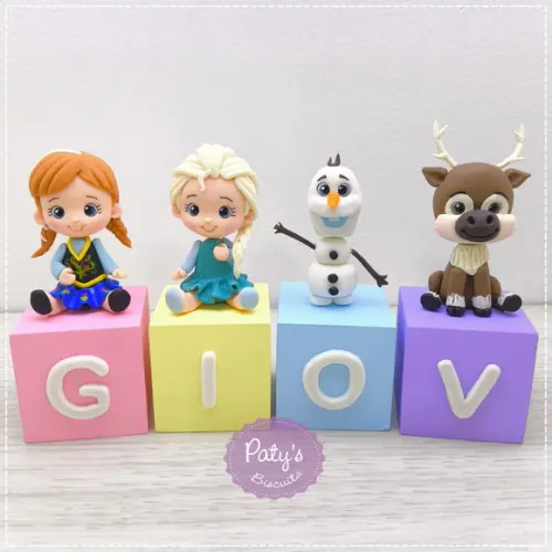 Cubos Decorados Frozen (valor Unitário)