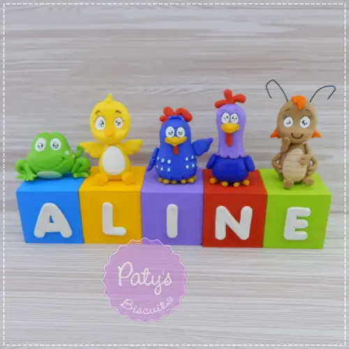 Cubos Decorados Galinha Pintadinha (valor Unitário)