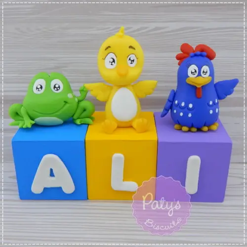Cubos Decorados Galinha Pintadinha (valor Unitário)