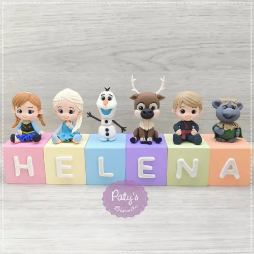 Cubos Decorados Frozen (valor Unitário)