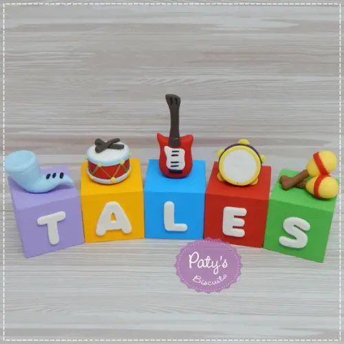 Cubos Decorados Instrumentos Musicais (valor Unitário)