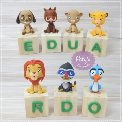 Cubos Decorados o Rei Leão cubos de madeira (valor Unitário)