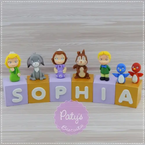 Cubos Decorados Princesa Sofia (valor Unitário)