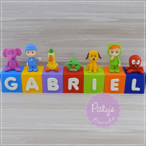Cubos Decorados Pocoyo (valor Unitário)