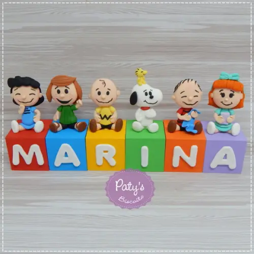 Cubos Decorados Snoopy e Charlie Brown (valor Unitário)