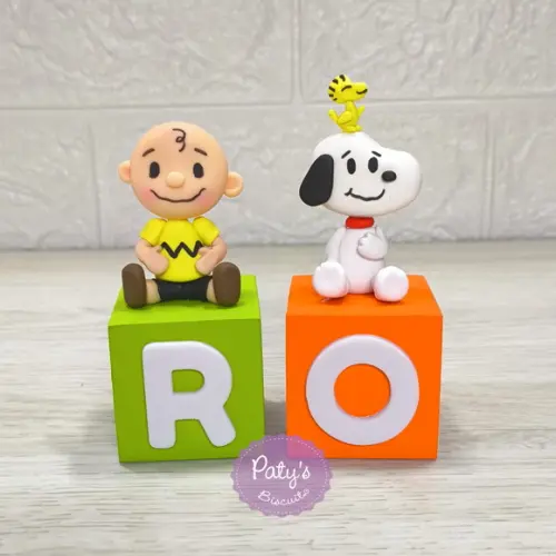 Cubos Decorados Snoopy e Charlie Brown (valor Unitário)
