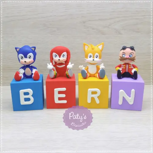 Cubos Decorados Sonic (valor Unitário)