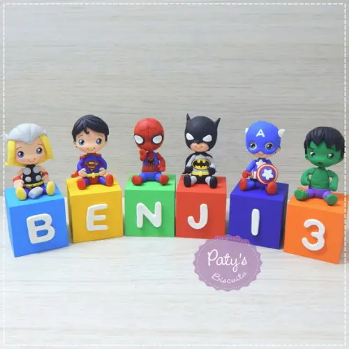 Cubos Decorados Super Heróis (valor Unitário)