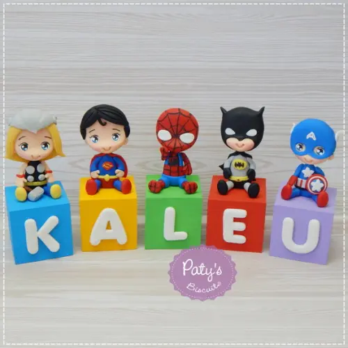 Cubos Decorados Super Heróis (valor Unitário)