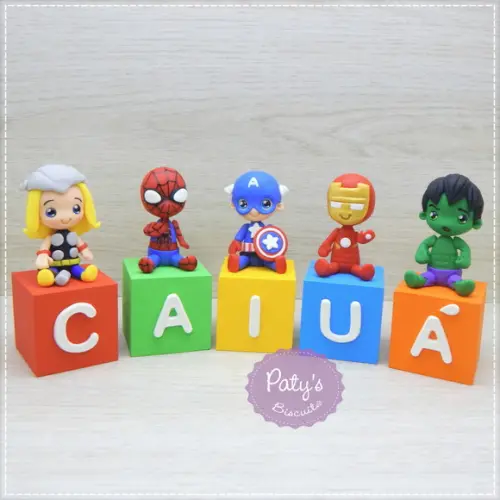 Cubos Decorados Super Heróis (valor Unitário)
