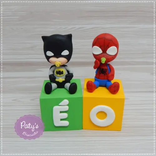 Cubos Decorados Super Herois Baby (valor Unitário)