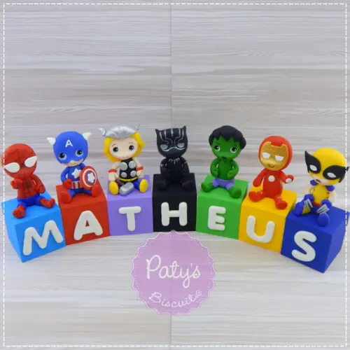 Cubos Decorados Super Heróis (valor Unitário)