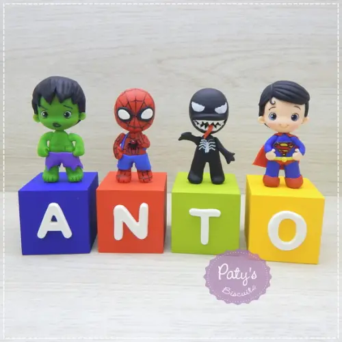 Cubos Decorados Super Heróis em Pé (valor Unitário)