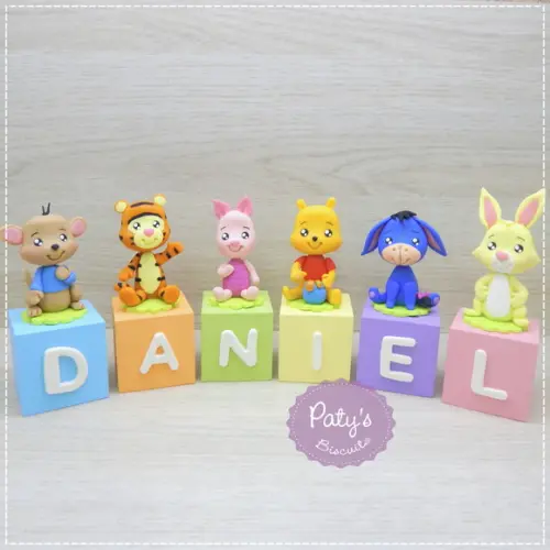 Cubos Decorados Ursinho Pooh (valor Unitário)
