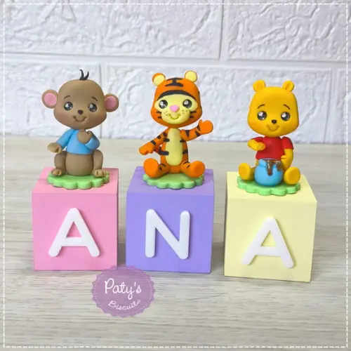 Cubos Decorados Ursinho Pooh (valor Unitário)