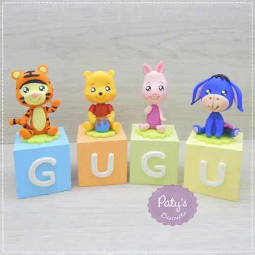 Cubos Decorados Ursinho Pooh (valor Unitário)