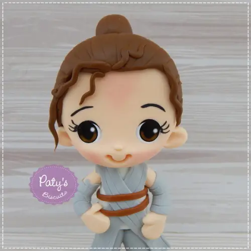 Kit Miniaturas Princesa Leia e Rey 8cm - Star Wars