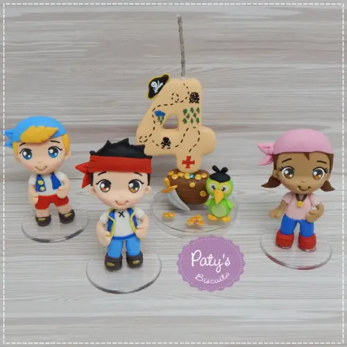 Kit Vela + 3 personagens Jake e os Piratas