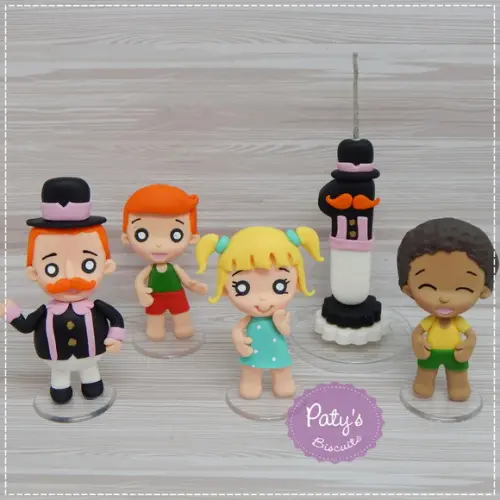 Kit Topo com Vela Mundo Bita (4 personagens)