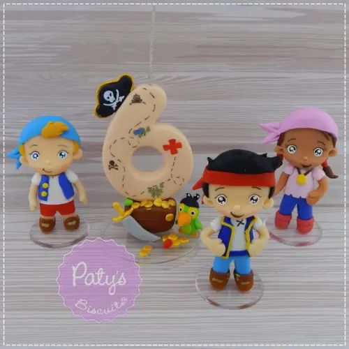 Kit Vela + 3 personagens Jake e os Piratas