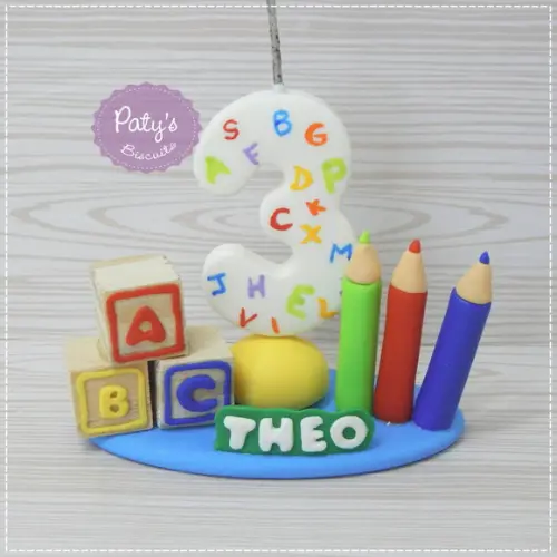 Mini Topo com Vela Abc