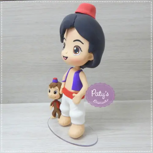 Miniatura / Topo de Bolo Aladdin e Abu (12cm)