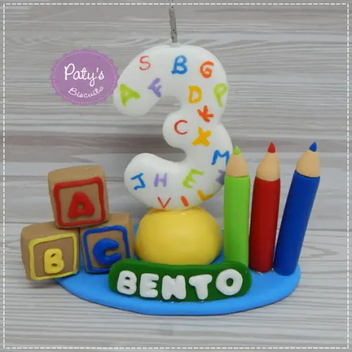 Mini Topo com Vela Abc
