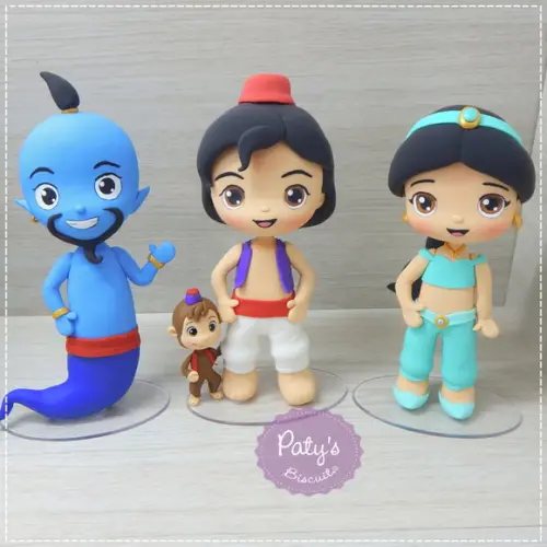 Miniatura / Topo de Bolo Aladdin e Abu (12cm)