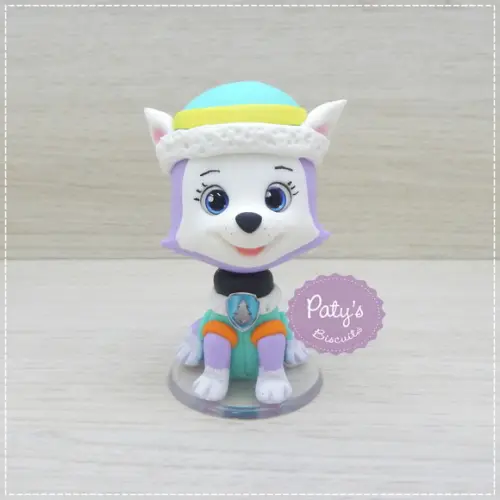 Miniatura / Topo de Bolo Everest 8cm - Patrulha Canina