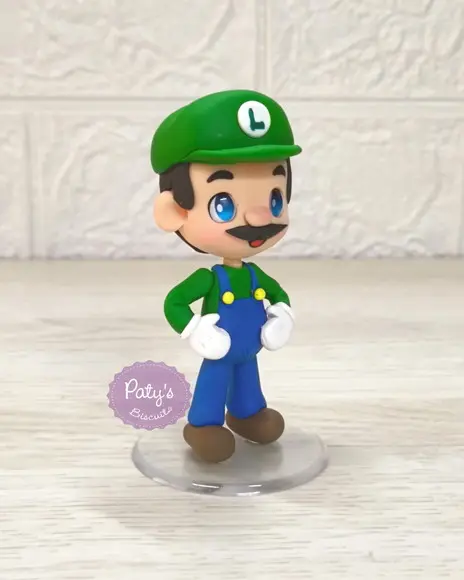 Miniatura / Topo de Bolo Luigi 8cm - Super Mario Bros.