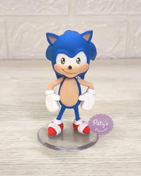 Miniatura / Topo de Bolo Sonic 8cm - Sonic The Hedgehog