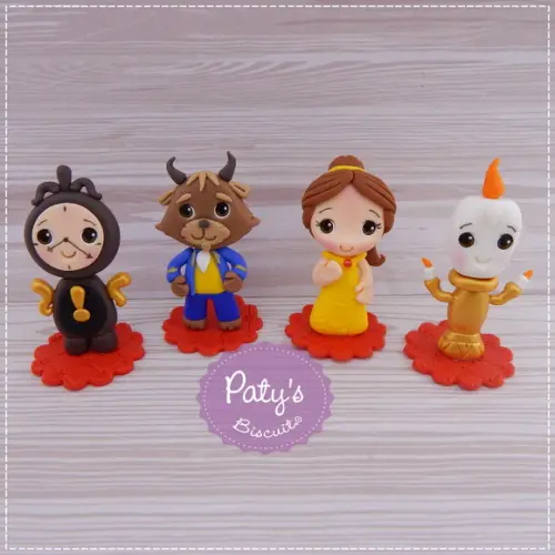 Miniaturas a Bela e a Fera 5cm (valor Unitário)